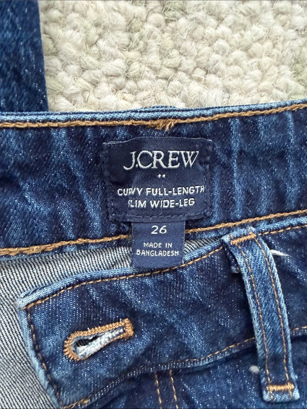 J. Crew Dark Wash Wide Leg Jeans